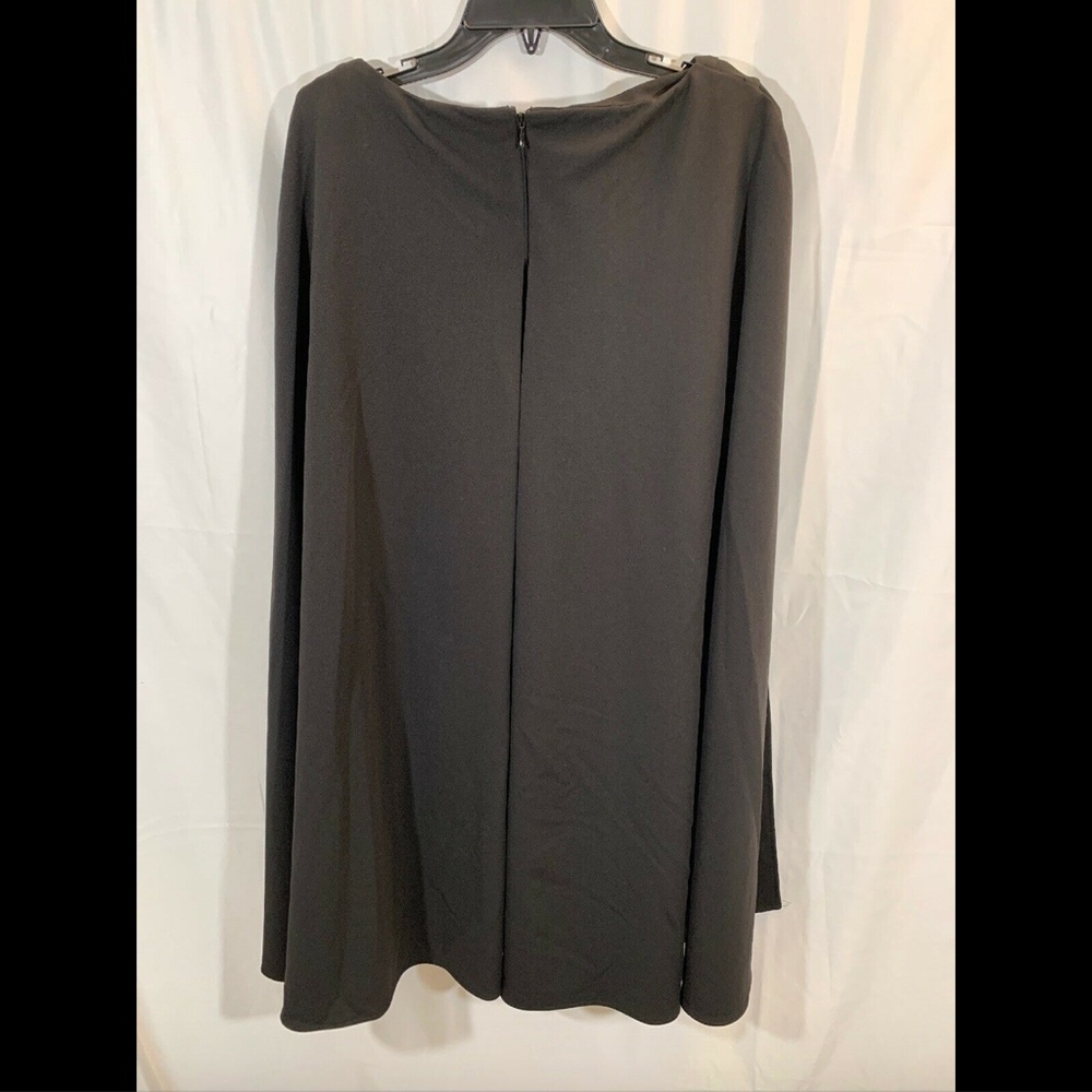 NEW Adrianna Papell Cape Sheath Dress in Black - Picture 6 of 8